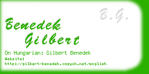 benedek gilbert business card